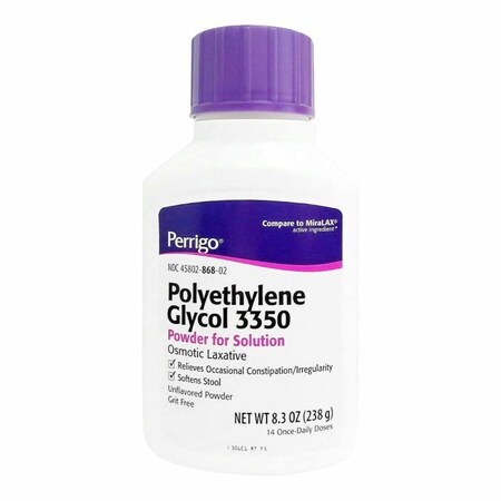 Padagis Us Polyethylene Glycol 3350 PEG 3350 17 Gram / Dose Powder for Solution Bottle 8.3 oz. 45802086802